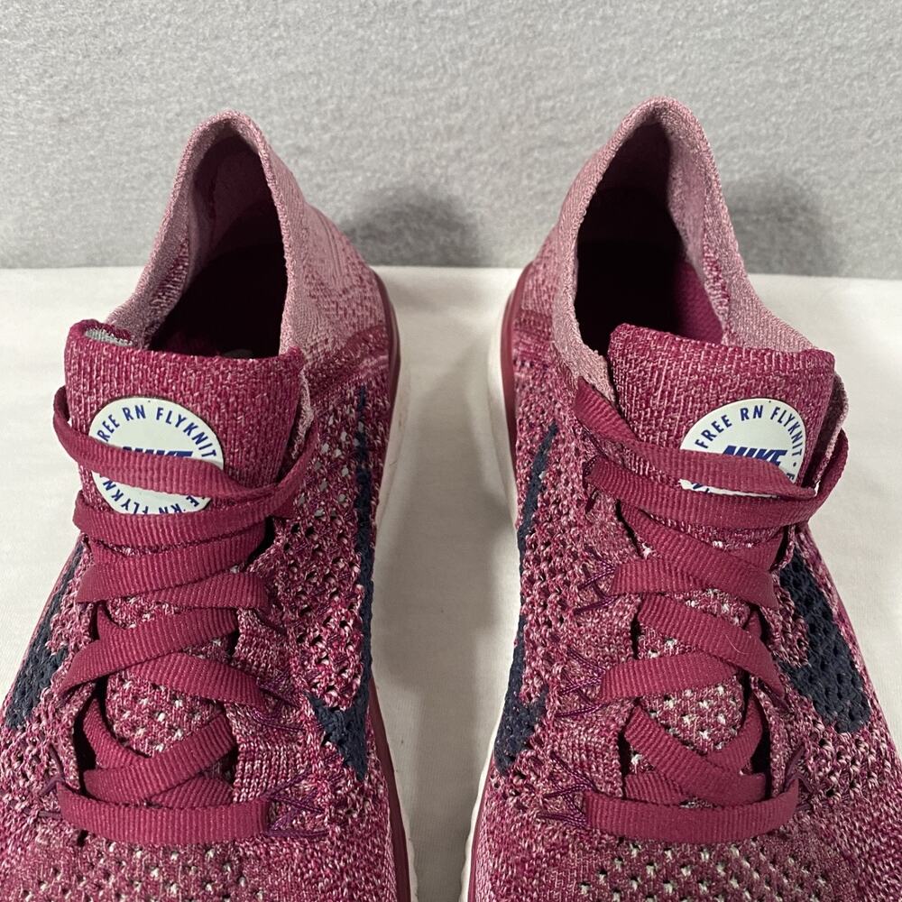 Nike Free RN Flyknit Running Shoes Sneakers Raspberry Red Women’s Size 9 - Picture 4 of 9